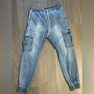 Wesc Light Blue Cargo Jogger Pants